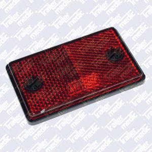 Rectangular red rear reflector