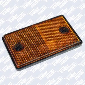 Rectangular amber side reflector