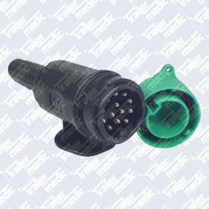 Black Plastic 13pin Euro Trailer Plug