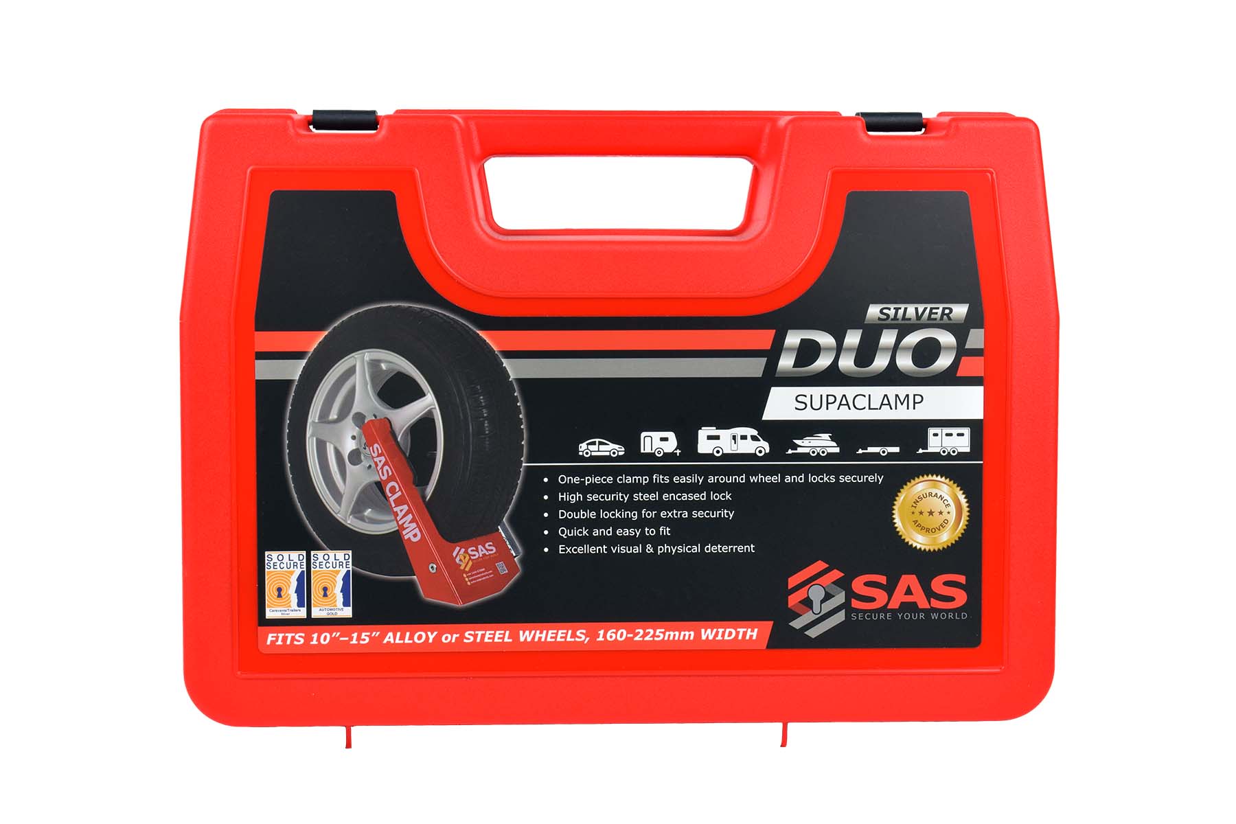 SAS Supaclamp Duo Silver Wheelclamp, in case - Image 3