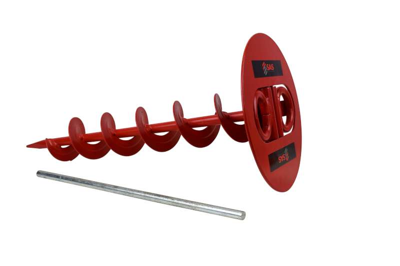 SAS Twin Shackle ScrewIn Security Ground Anchor - Auger Style (500mm)