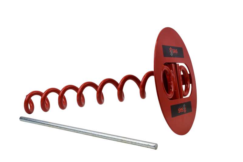 SAS Twin Shackle ScrewIn Security Ground Anchor - Corkscrew Style (400mm)