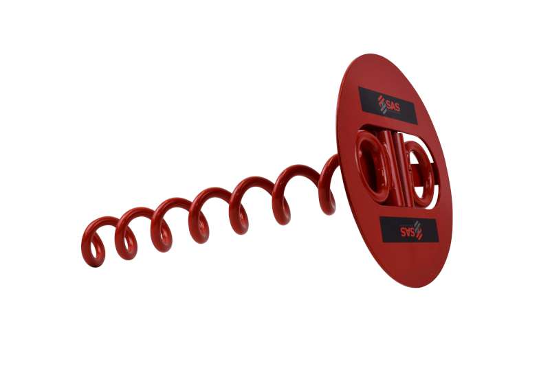 SAS Twin Shackle ScrewIn Security Ground Anchor - Corkscrew Style (400mm)