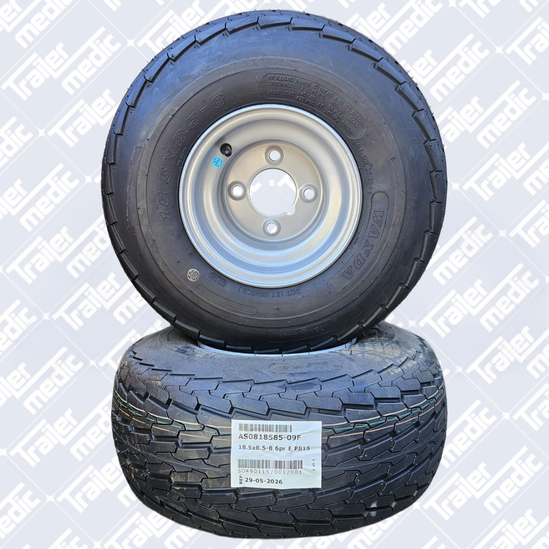 18.5×8.5-8 Flotation Wheel and Tyre – 4×4″ PCD (Wanda)